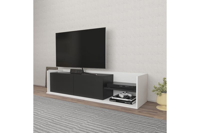 Desgrar Tv-benk 160x36,8 cm - Hvit - TV-benk & mediabenk