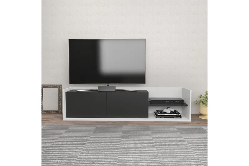 Desgrar Tv-benk 160x36,8 cm - Hvit - Møbler - Mediamøbel & tv møbel - TV-benk & mediabenk