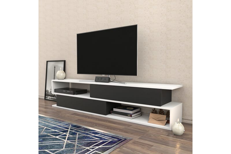 Desgrar Tv-benk 160x38,6 cm - Hvit - TV-benk & mediabenk