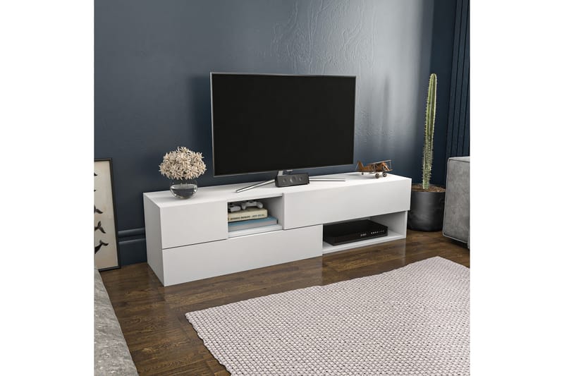 Desgrar Tv-benk 160x40 cm - Hvit - TV-benk & mediabenk