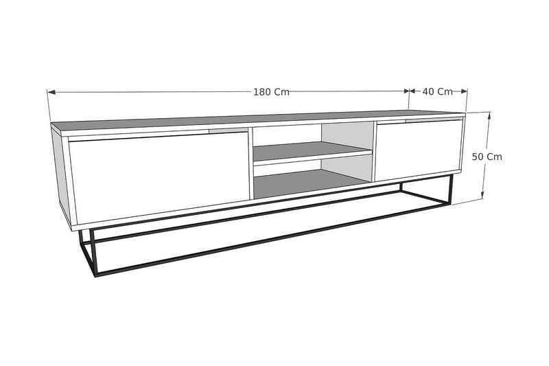 Desgrar Tv-benk 180x50 cm - Brun - Møbler - Mediamøbel & tv møbel - TV-benk & mediabenk