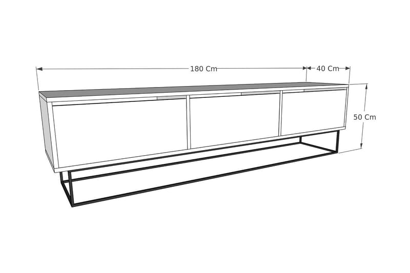 Desgrar Tv-benk 180x50 cm - Flerfarget - TV-benk & mediabenk