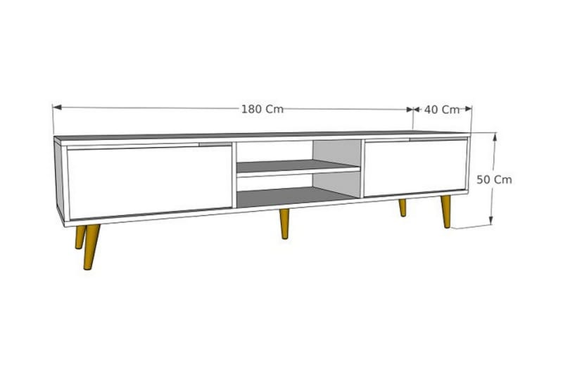 Desgrar Tv-benk 180x50 cm - Flerfarget - Møbler - Mediamøbel & tv møbel - TV-benk & mediabenk