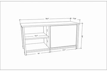 Desgrar Tv-benk 89,6x50,8 cm - Gull - Møbler - Mediamøbel & tv møbel - TV-benk & mediabenk