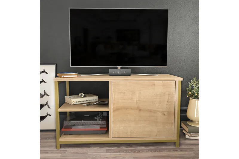 Desgrar Tv-benk 89,6x50,8 cm - Gull - Møbler - Mediamøbel & tv møbel - TV-benk & mediabenk