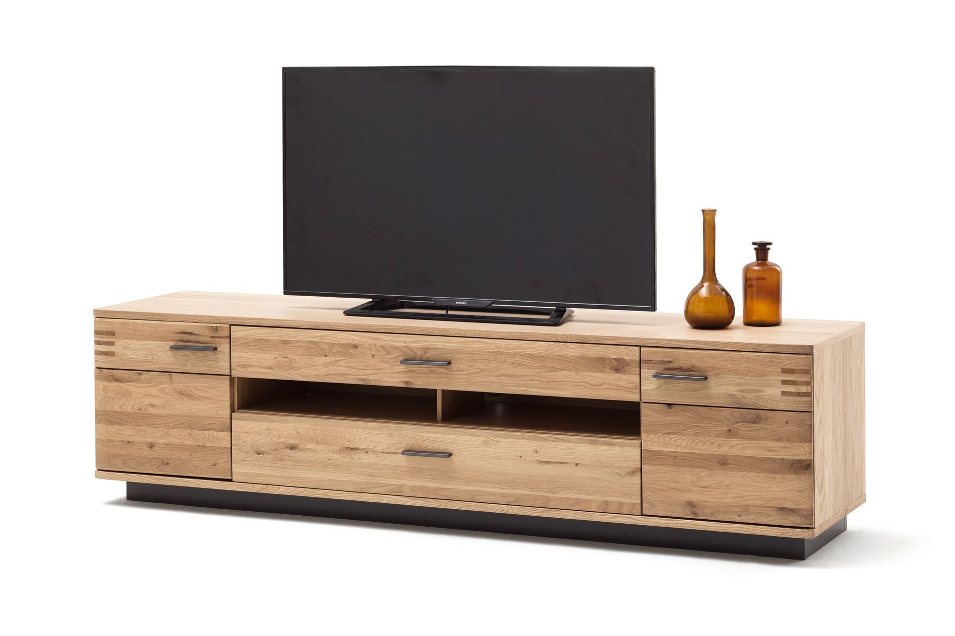 Dimoff TV-benk 210 cm - Eik/ Antrasitt - Møbler - Mediamøbel & tv møbel - TV-benk & mediabenk