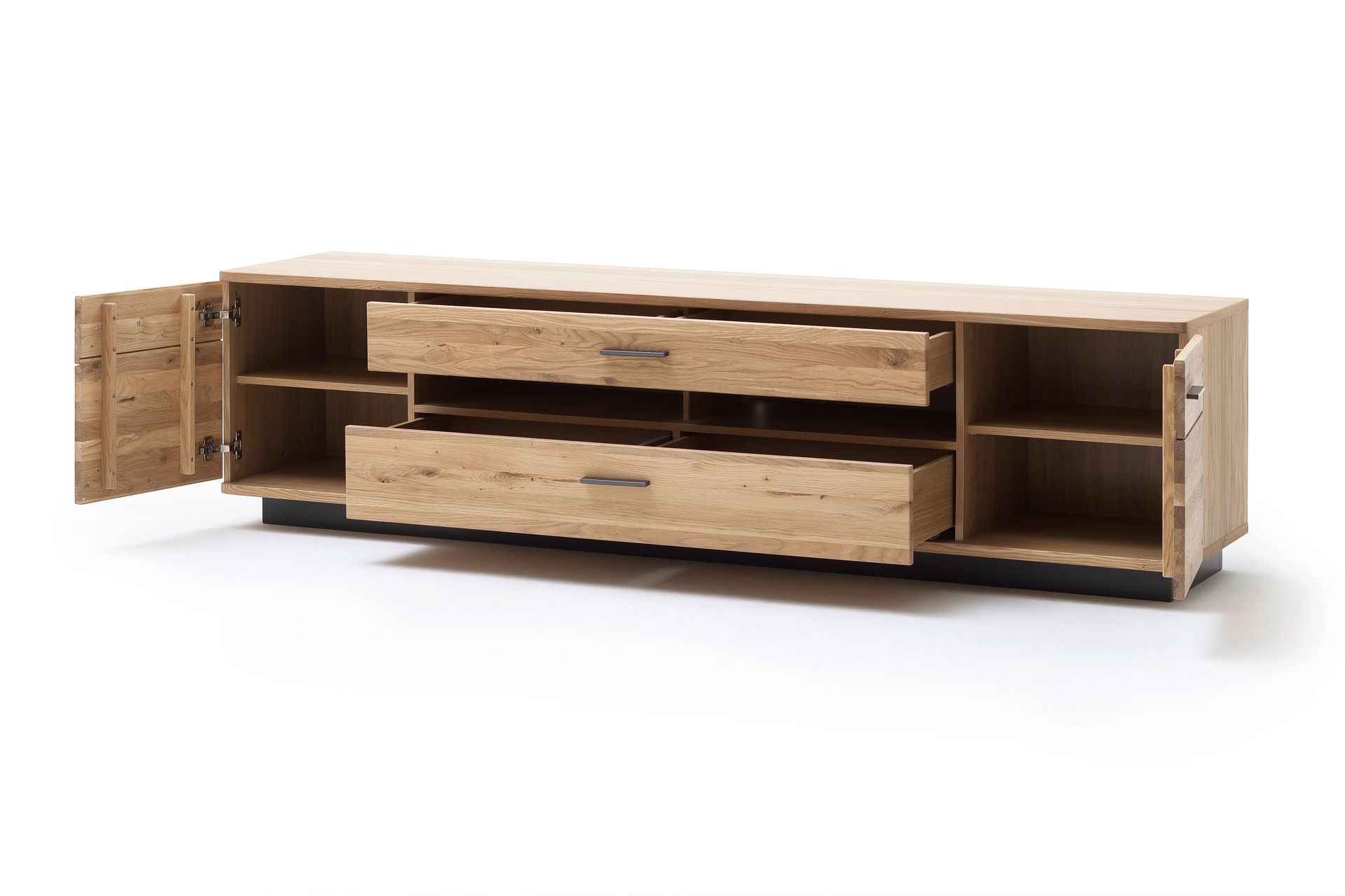 Dimoff TV-benk 210 cm - Eik/ Antrasitt - Møbler - Mediamøbel & tv møbel - TV-benk & mediabenk