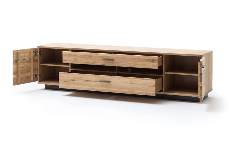 Dimoff TV-benk 210 cm - Eik/ Antrasitt - Møbler - Mediamøbel & tv møbel - TV-benk & mediabenk