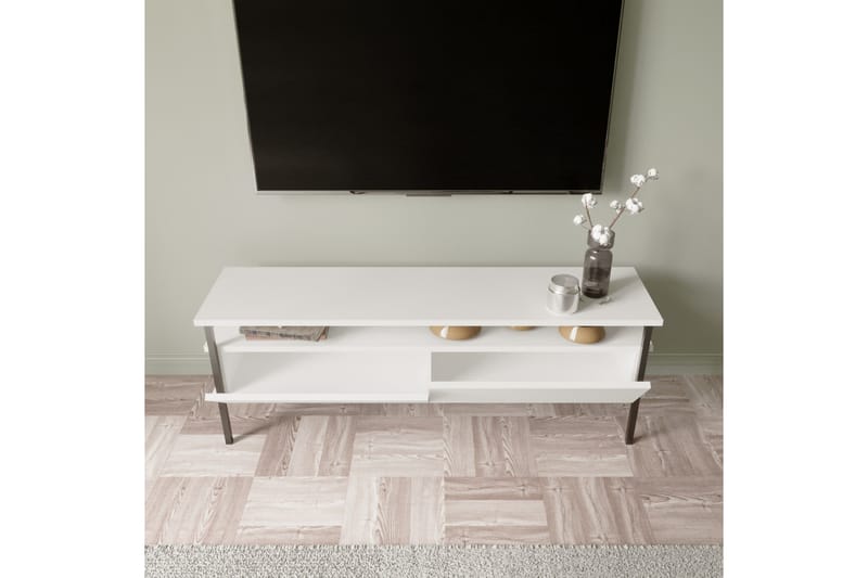 Doeworr Tv-benk 140 cm - Hvit - Møbler - Mediamøbel & tv møbel - TV-benk & mediabenk