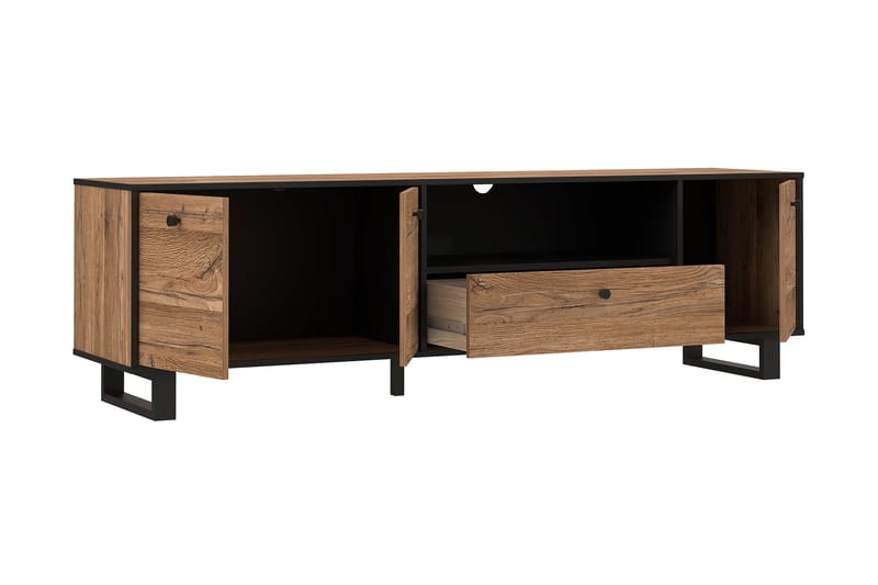 Donmills TV-benk 180 cm - Brun/Svart - Møbler - Mediamøbel & tv møbel - TV-benk & mediabenk