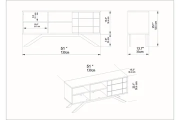 Einbeck Tv-benk 130 cm - Svart - Møbler - Mediamøbel & tv møbel - TV-benk & mediabenk