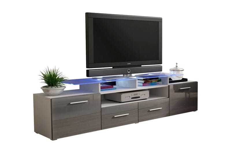 Evora TV-benk 194x39x39 cm - Beige/Grå - Møbler - Mediamøbel & tv møbel - TV-benk & mediabenk
