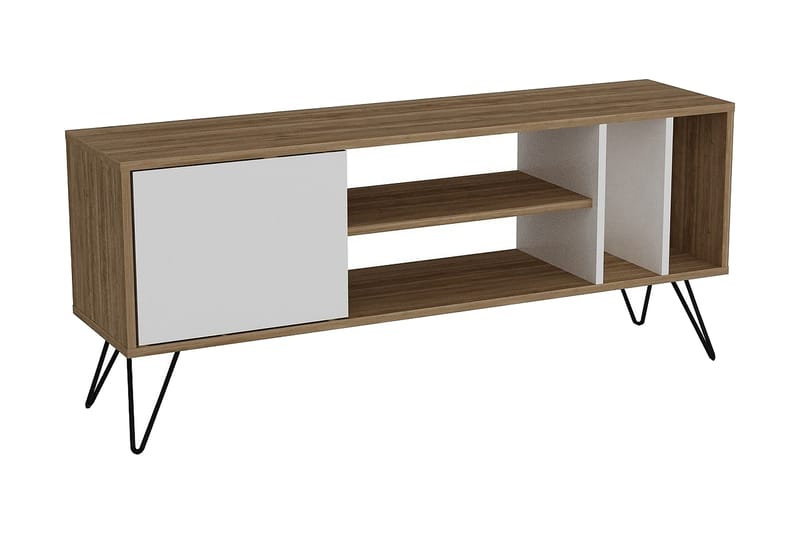 Ficociello TV-Benk 140 cm - Valnøtt|Svart|Hvit - Møbler - Mediamøbel & tv møbel - TV-benk & mediabenk