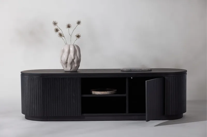 Fjällbacka Tv-benk 160x48 cm - Svart - Møbler - Mediamøbel & tv møbel - TV-benk & mediabenk