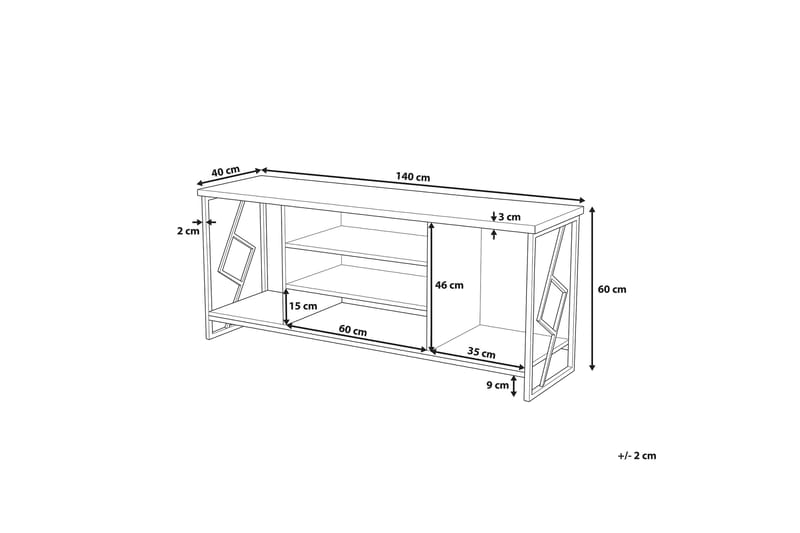 Forres Tv-Benk 40x140 Cm - Flerferget - TV-benk & mediabenk