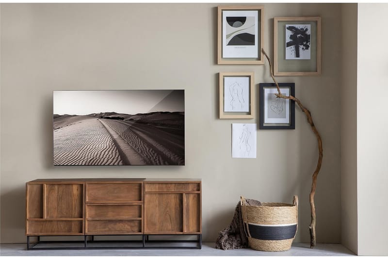 Forrestina Tv-benk 140 cm - Mangotre/Beige - Møbler - Mediamøbel & tv møbel - TV-benk & mediabenk