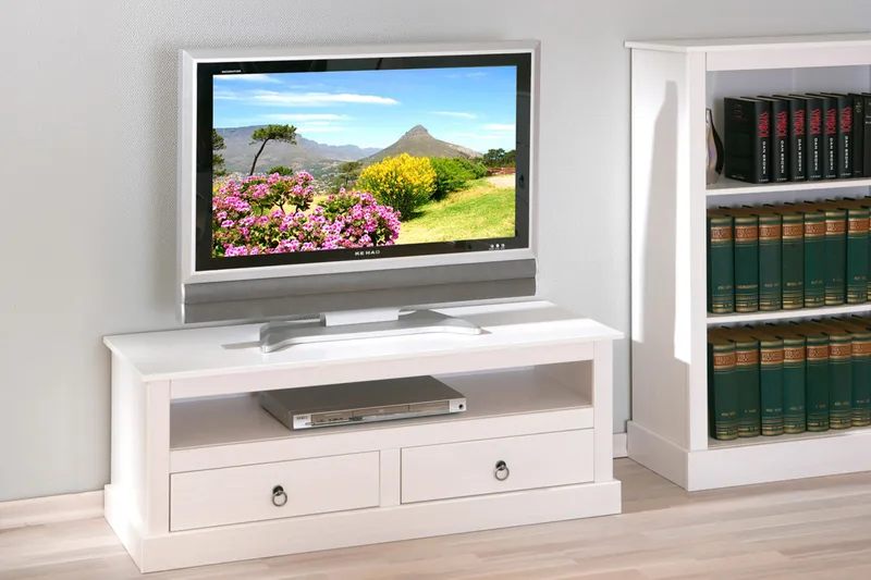 Galois TV-benk 118 cm - Hvit - Møbler - Mediamøbel & tv møbel - TV-benk & mediabenk