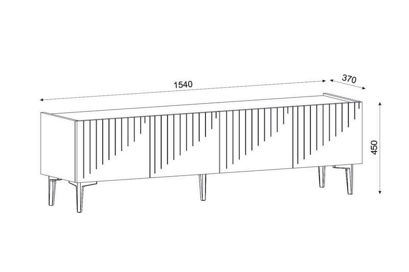 Garrelsweer TV-benk 154 cm - Møbler - Mediamøbel & tv møbel - TV-benk & mediabenk