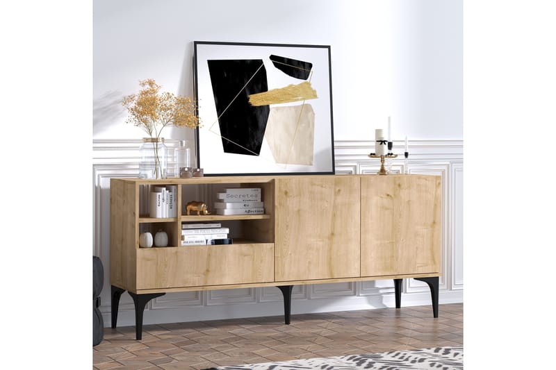 Gerdes Tv-benk 80 cm - Natur/Hvit - Møbler - Mediamøbel & tv møbel - TV-benk & mediabenk