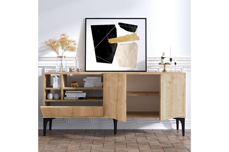 Gerdes Tv-benk 80 cm - Natur/Hvit - Møbler - Mediamøbel & tv møbel - TV-benk & mediabenk