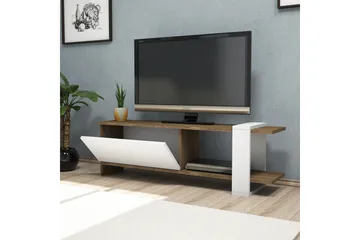 Gersby TV-Benk 120 cm - Brun/Hvit - Møbler - Mediamøbel & tv møbel - TV-benk & mediabenk