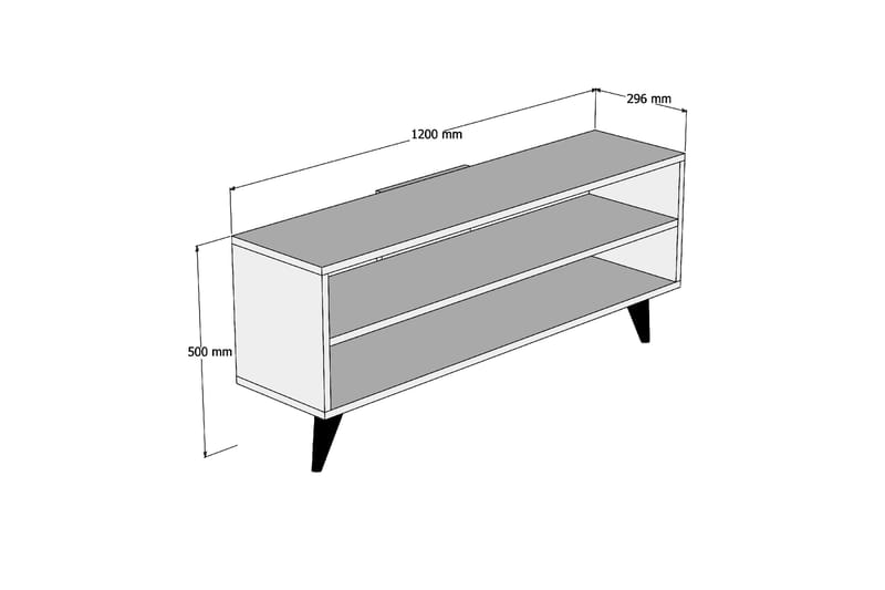 Gersby TV-Benk 120 cm - Hvit - Møbler - Mediamøbel & tv møbel - TV-benk & mediabenk