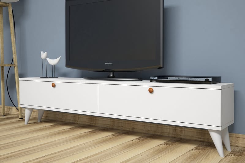 Gersby TV-Benk 160 cm - Hvit - Møbler - Mediamøbel & tv møbel - TV-benk & mediabenk