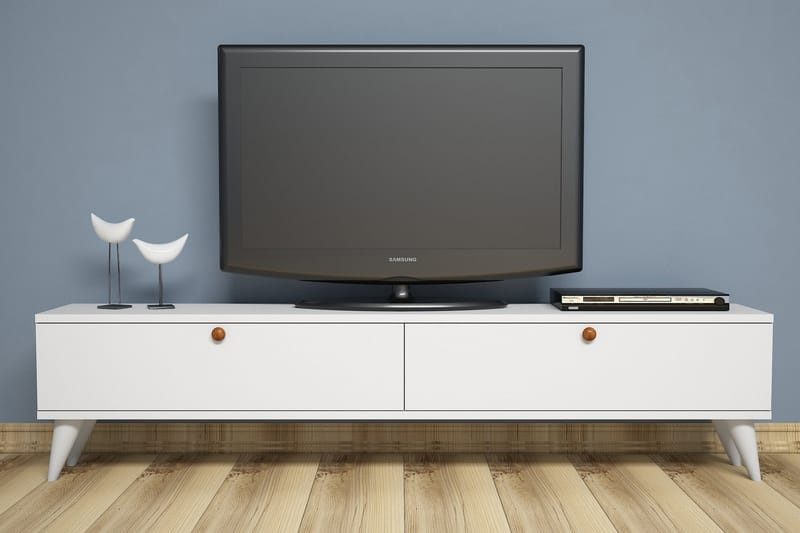 Gersby TV-Benk 160 cm - Hvit - Møbler - Mediamøbel & tv møbel - TV-benk & mediabenk
