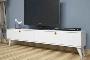 Gersby TV-Benk 160 cm - Hvit - Møbler - Mediamøbel & tv møbel - TV-benk & mediabenk