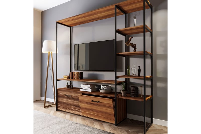 Gilzes TV-benk 180 cm - Valnøtt - Møbler - Mediamøbel & tv møbel - TV-benk & mediabenk