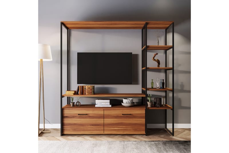 Gilzes TV-benk 180 cm - Valnøtt - Møbler - Mediamøbel & tv møbel - TV-benk & mediabenk