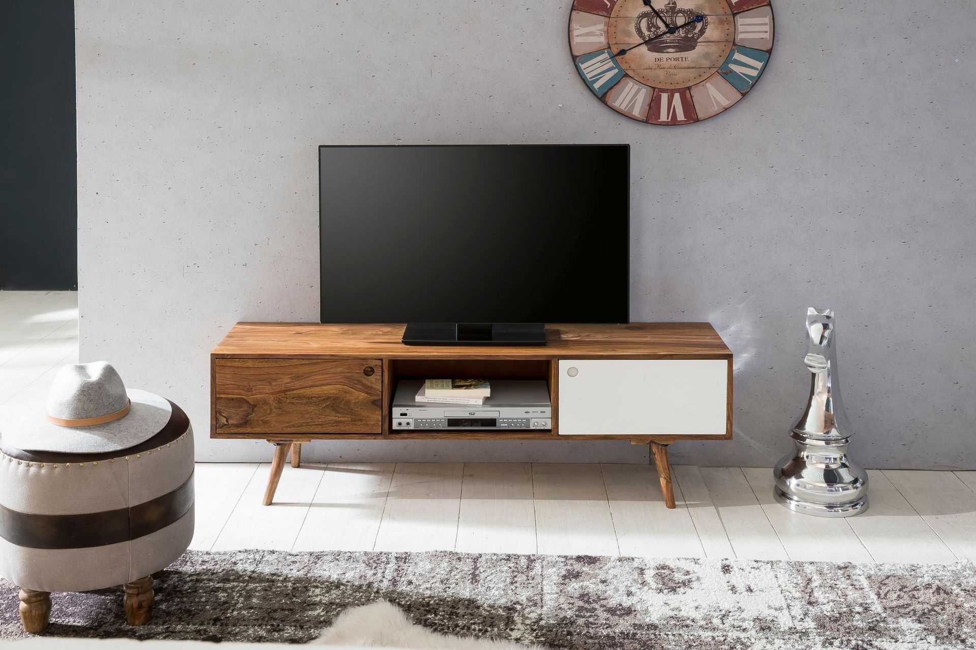 Grasham TV-benk 140 cm - Brun - Møbler - Mediamøbel & tv møbel - TV-benk & mediabenk