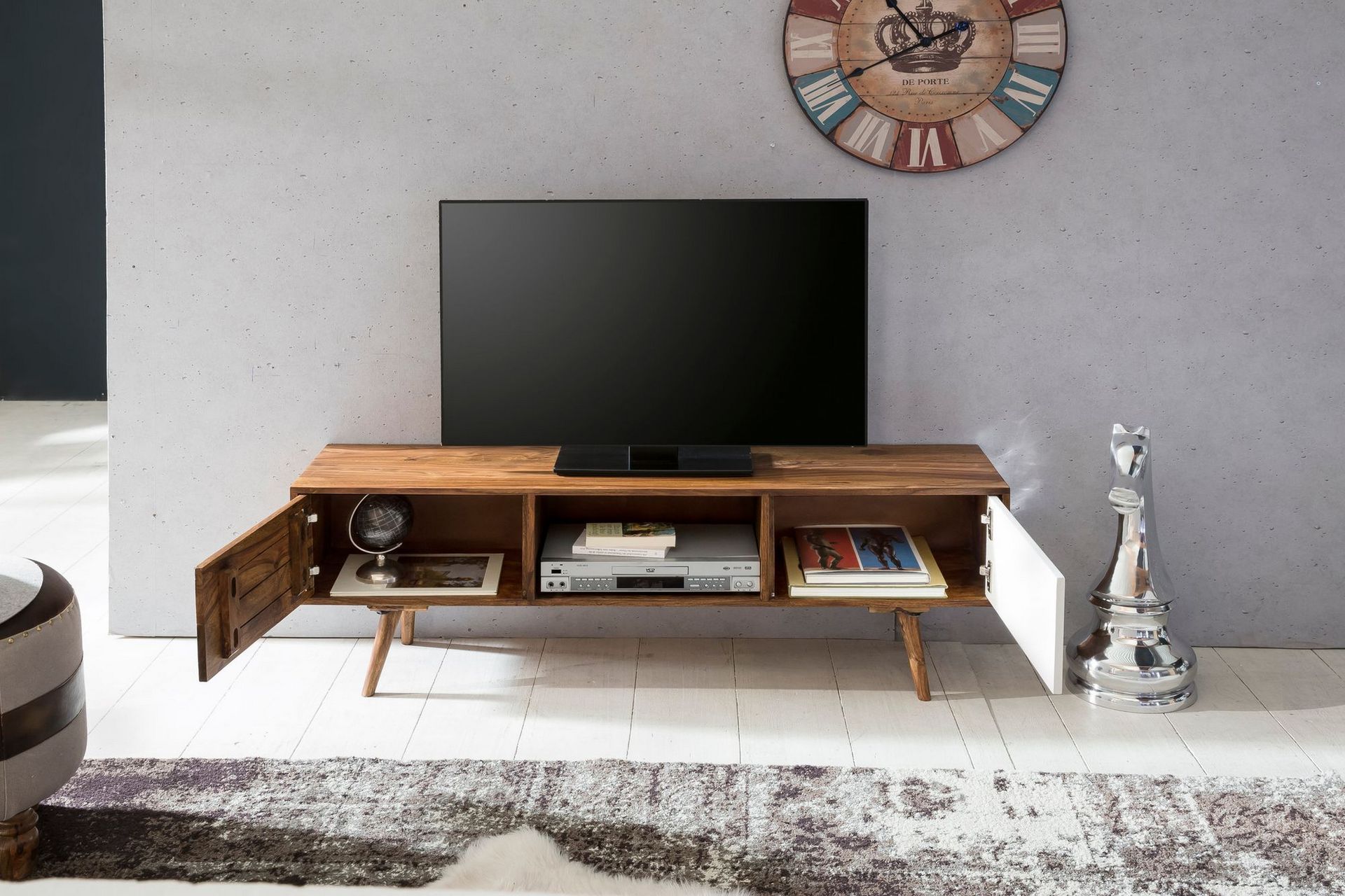 Grasham TV-benk 140 cm - Brun - Møbler - Mediamøbel & tv møbel - TV-benk & mediabenk
