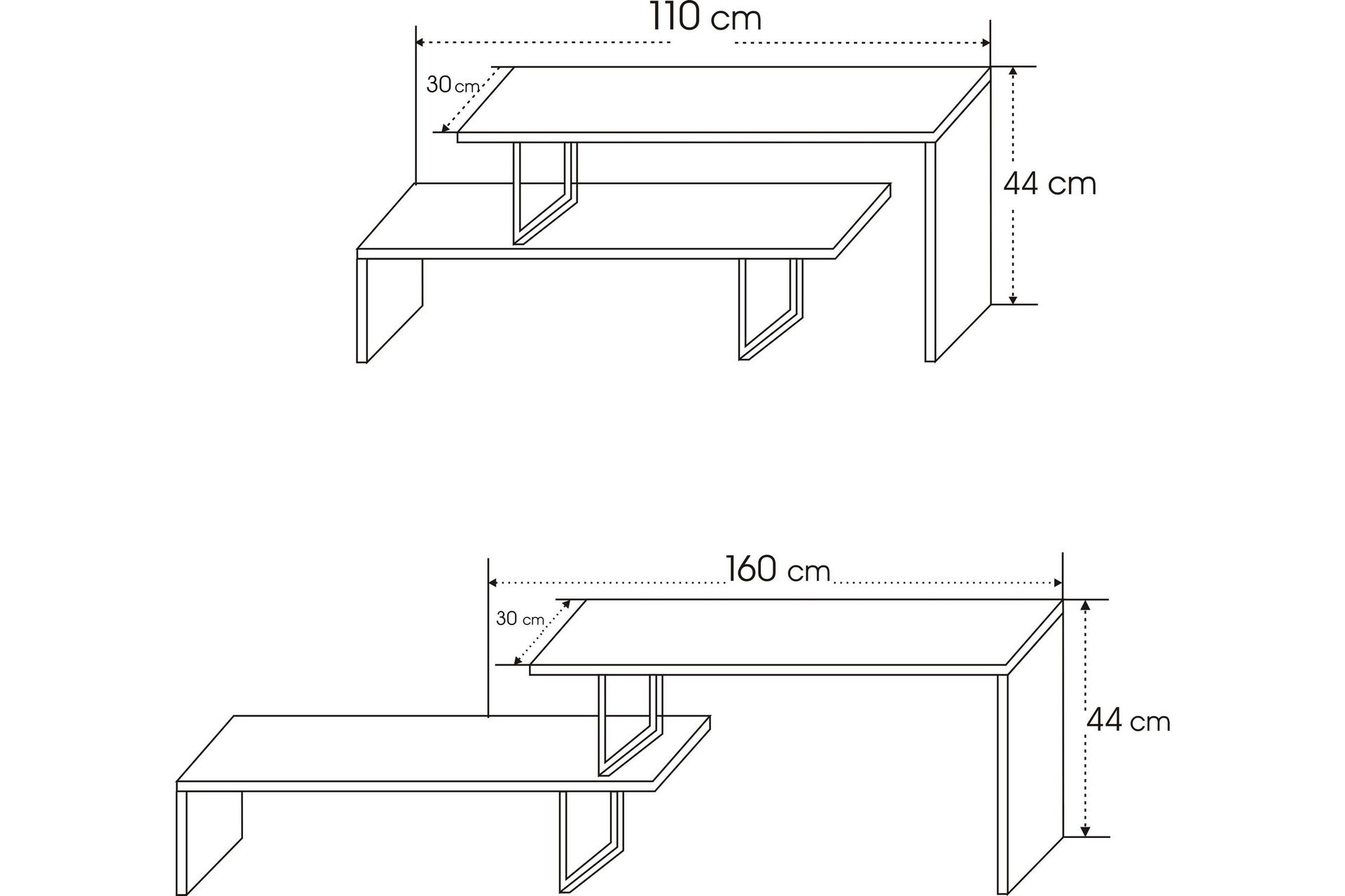 Gremler TV-Benk 120 cm - Svart|Antrasitt - Møbler - Mediamøbel & tv møbel - TV-benk & mediabenk