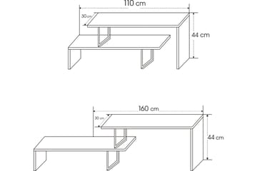 Gremler TV-Benk 120 cm - Svart|Antrasitt - Møbler - Mediamøbel & tv møbel - TV-benk & mediabenk