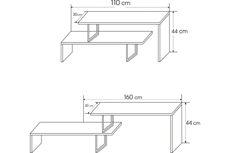 Gremler TV-Benk 120 cm - Svart|Antrasitt - Møbler - Mediamøbel & tv møbel - TV-benk & mediabenk