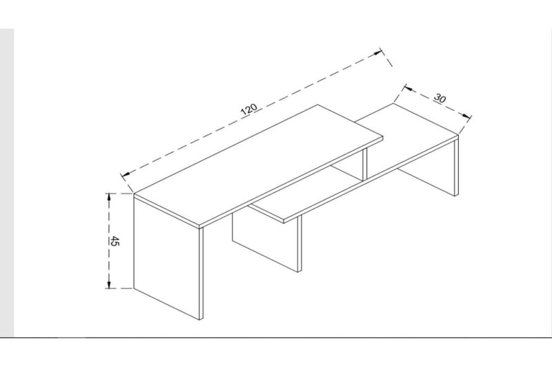 Gremler TV-Benk 120 cm - Svart|Antrasitt - Møbler - Mediamøbel & tv møbel - TV-benk & mediabenk