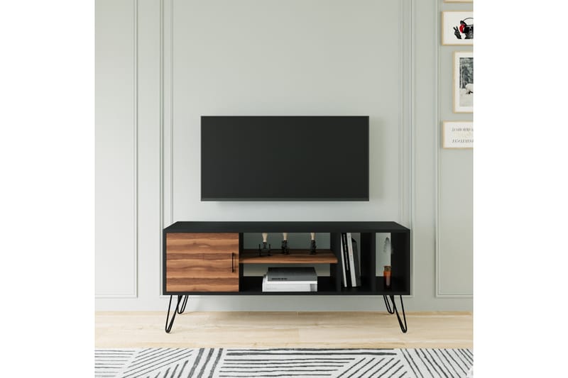 Grootland Tv-benk 150 cm - Svart/Brun - Møbler - Mediamøbel & tv møbel - TV-benk & mediabenk
