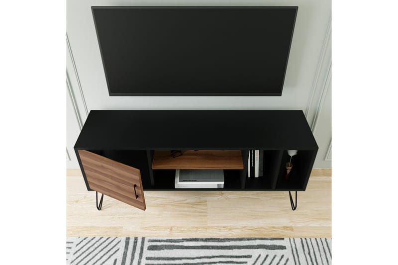Grootland Tv-benk 150 cm - Svart/Brun - Møbler - Mediamøbel & tv møbel - TV-benk & mediabenk