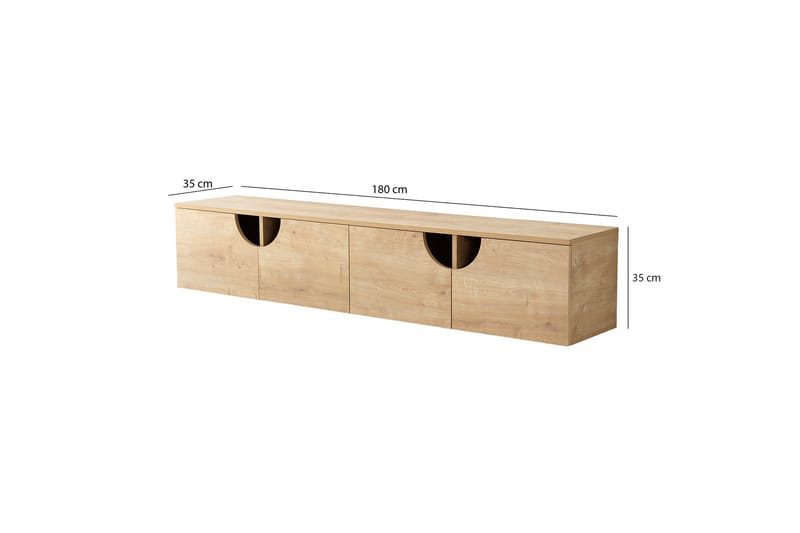 Grotte TV-benk 180 cm - Eik - TV-benk & mediabenk