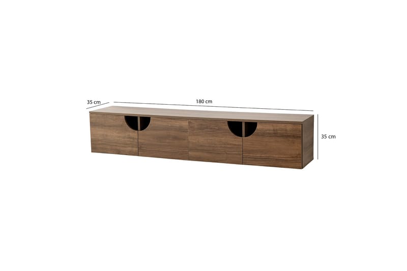 Grotte TV-benk 180 cm - Valnøtt - Møbler - Mediamøbel & tv møbel - TV-benk & mediabenk