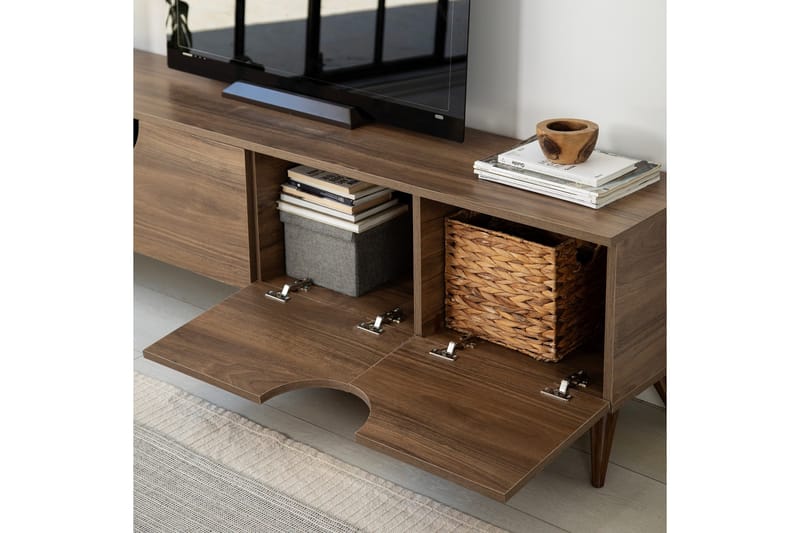 Grotte TV-benk 180 cm - Valnøtt - Møbler - Mediamøbel & tv møbel - TV-benk & mediabenk