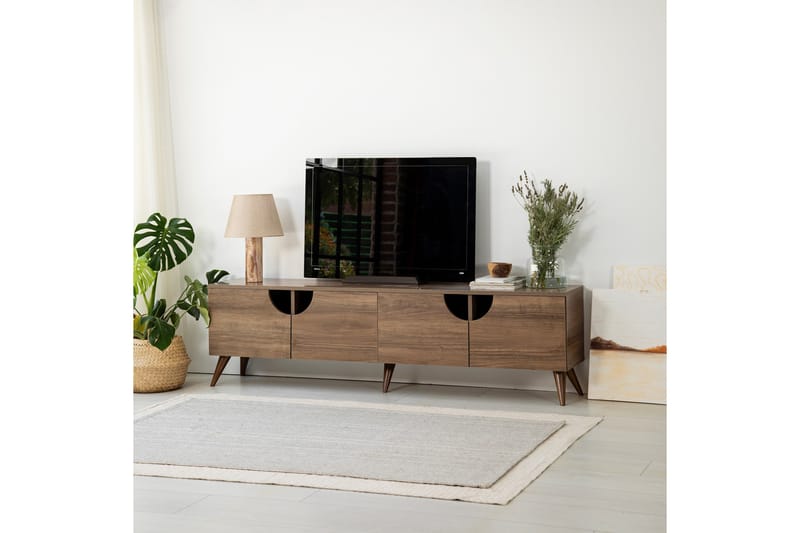 Grotte TV-benk 180 cm - Valnøtt - Møbler - Mediamøbel & tv møbel - TV-benk & mediabenk