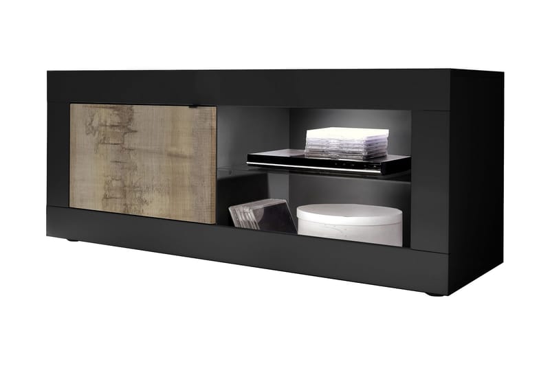 Grunnleggende TV-benk 43x140 Natur/Svart - LC SPA - Møbler - Mediamøbel & tv møbel - TV-benk & mediabenk