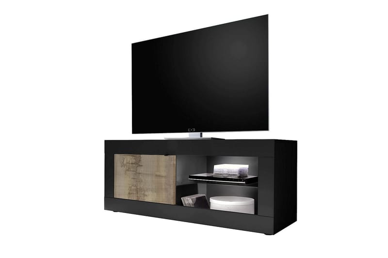Grunnleggende TV-benk 43x140 Natur/Svart - LC SPA - Møbler - Mediamøbel & tv møbel - TV-benk & mediabenk