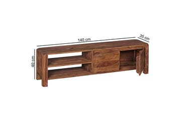 Hafsah TV-Benk 140 cm - Brun - Møbler - Mediamøbel & tv møbel - TV-benk & mediabenk