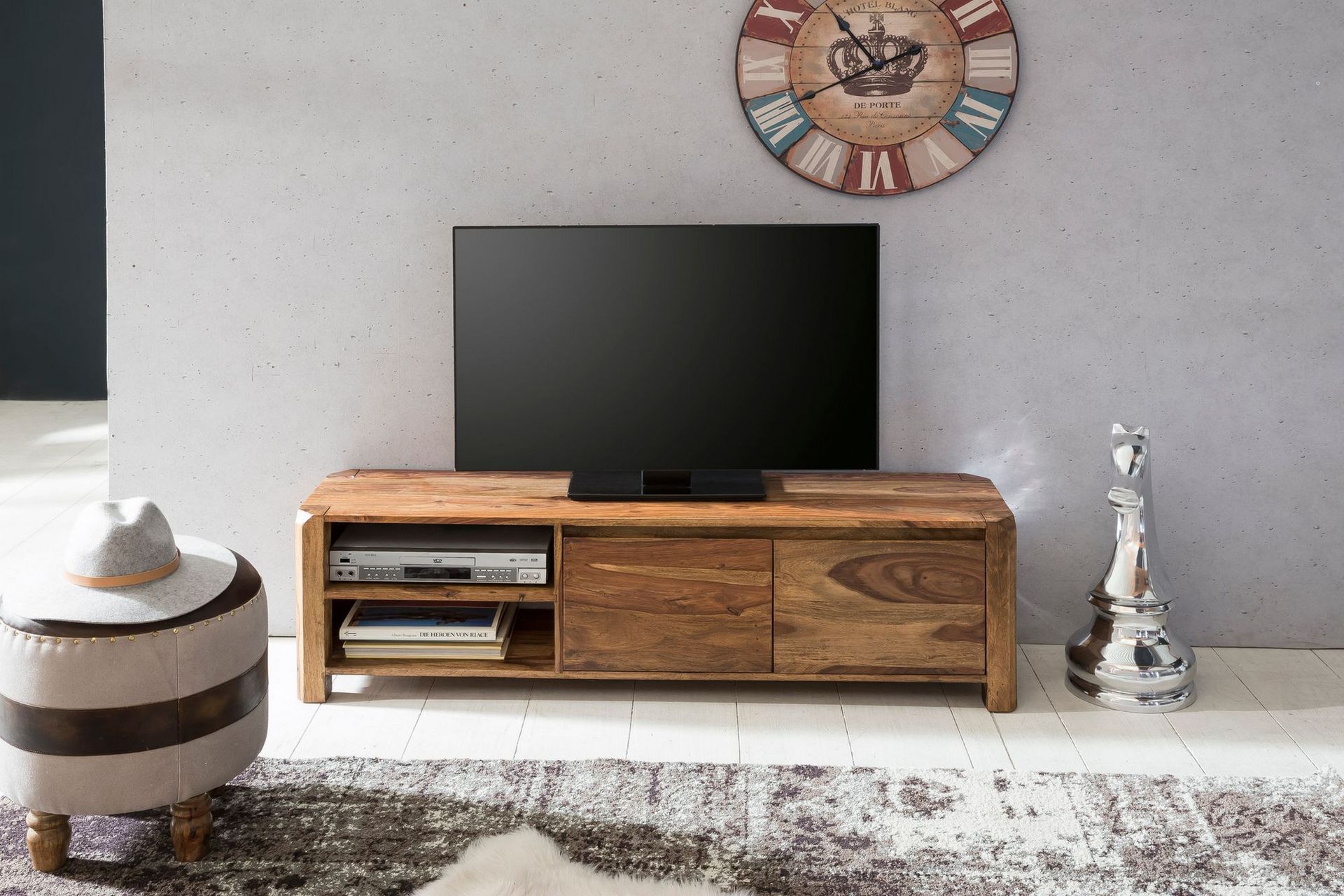 Hafsah TV-Benk 140 cm - Brun - Møbler - Mediamøbel & tv møbel - TV-benk & mediabenk