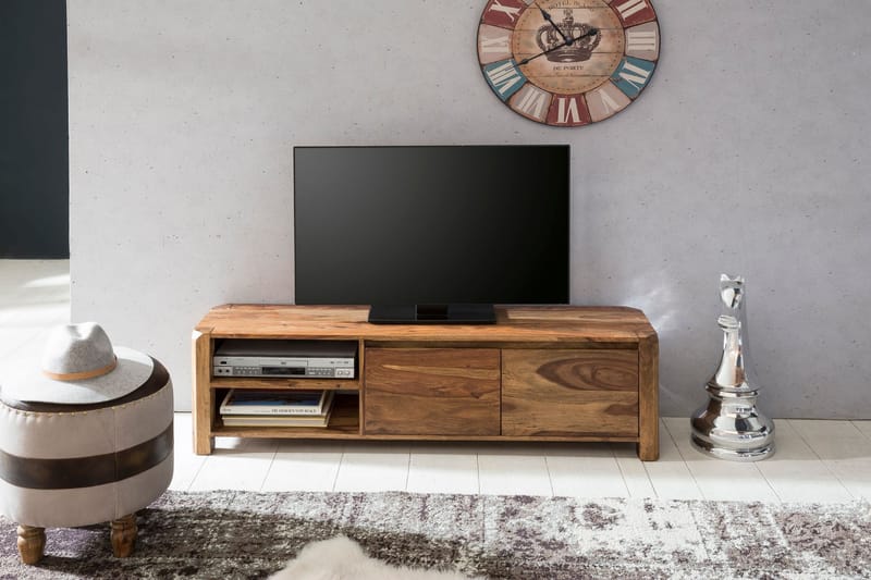 Hafsah TV-Benk 140 cm - Brun - Møbler - Mediamøbel & tv møbel - TV-benk & mediabenk