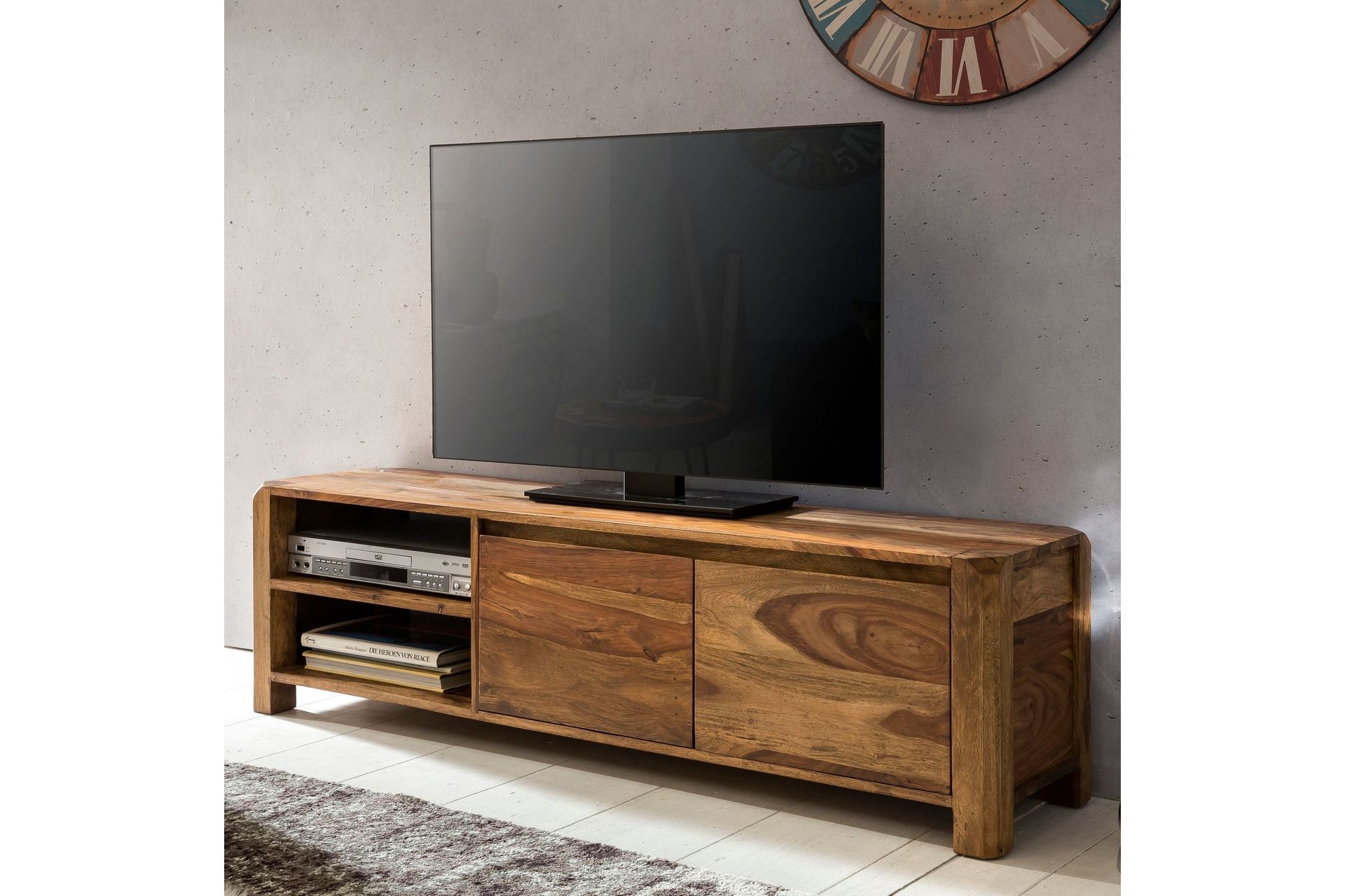 Hafsah TV-Benk 140 cm - Brun - Møbler - Mediamøbel & tv møbel - TV-benk & mediabenk