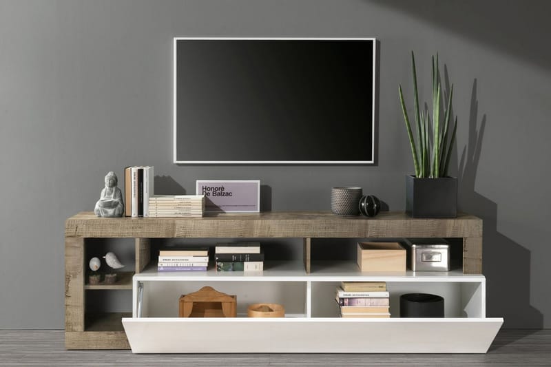 Hamburgan TV-benk 42x184 cm - Hvit - Møbler - Mediamøbel & tv møbel - TV-benk & mediabenk